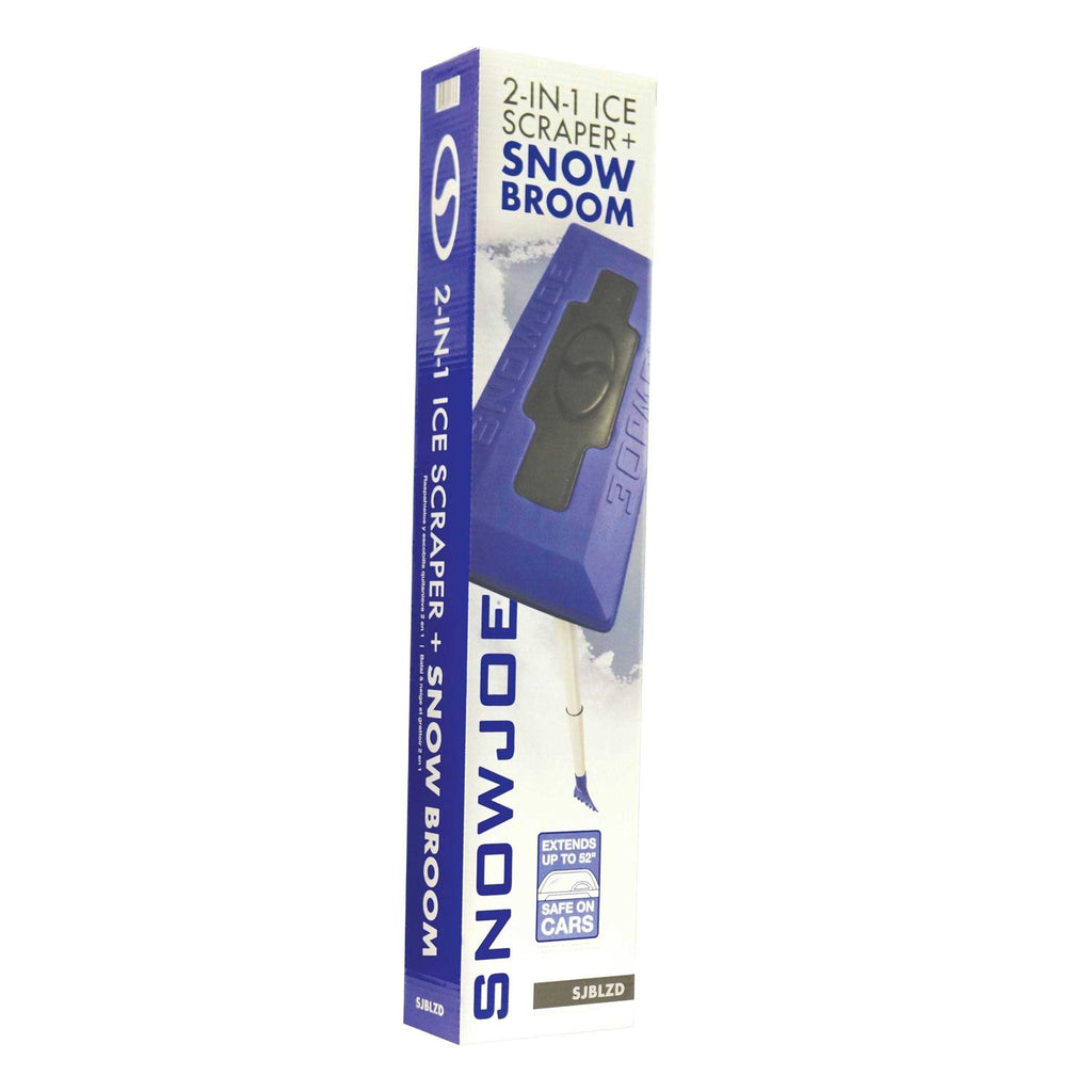Snow Joe 2-in-1 Telescoping Snow Broom + Ice Scraper