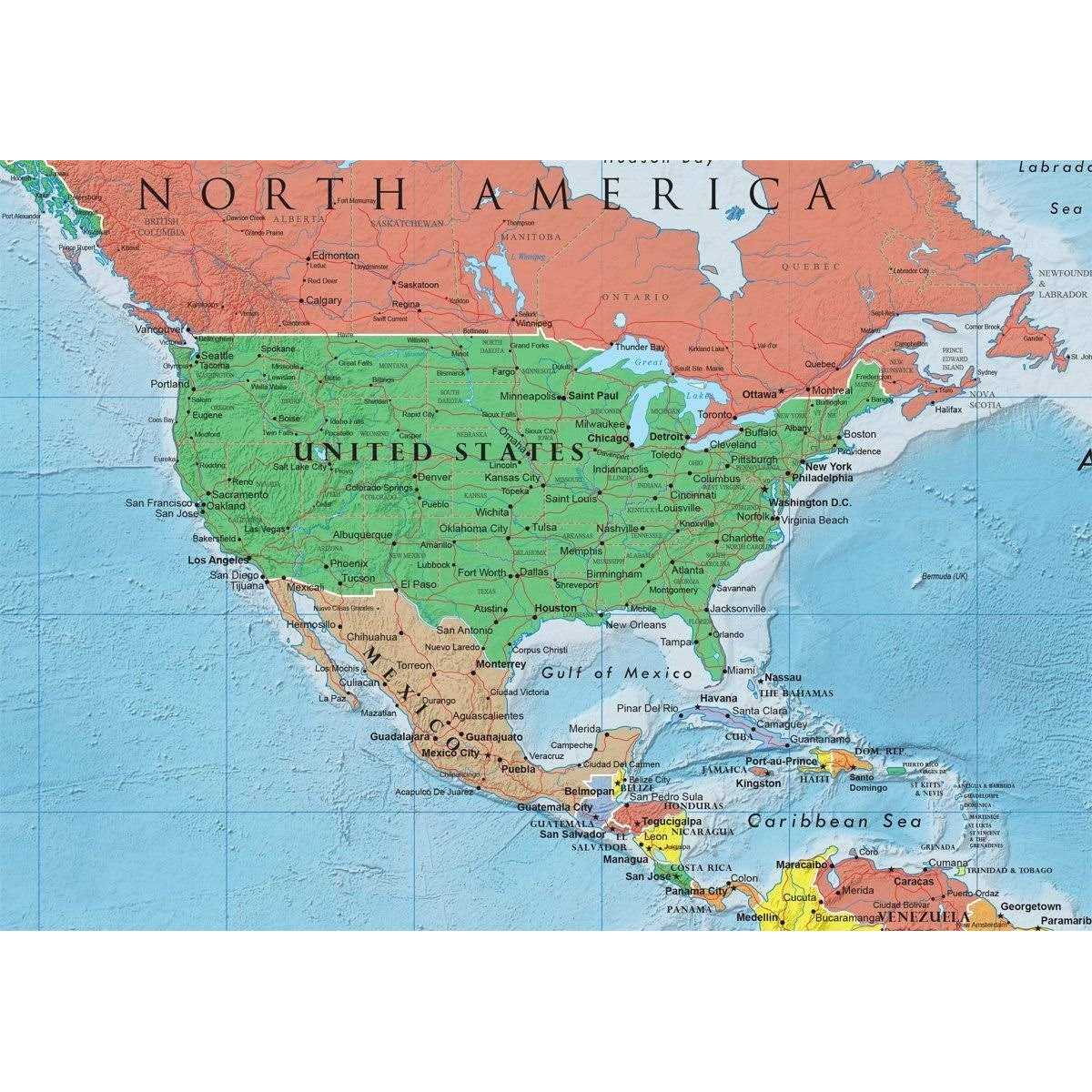 Swiftmaps 24h x 36w World Premier Wall Map Poster Mural