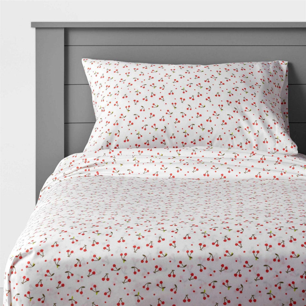 Pillowfort Cherry Microfiber Kids’ Sheet Set