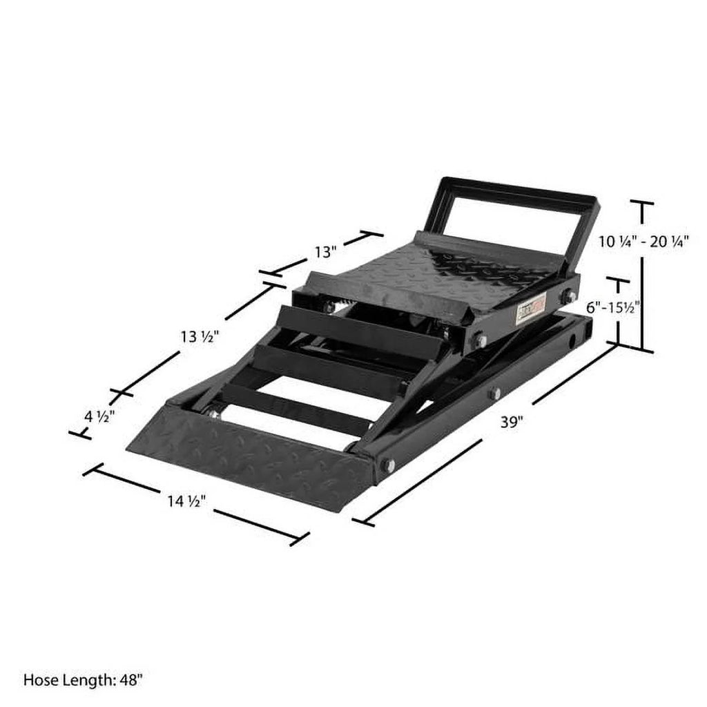 Black Widow Hydraulic Car Lift with Ramp – 3,000 lb. per pair Capacity