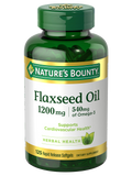 Nature's Bounty Flaxseed Oil, 1,200 mg, 125 Softgels