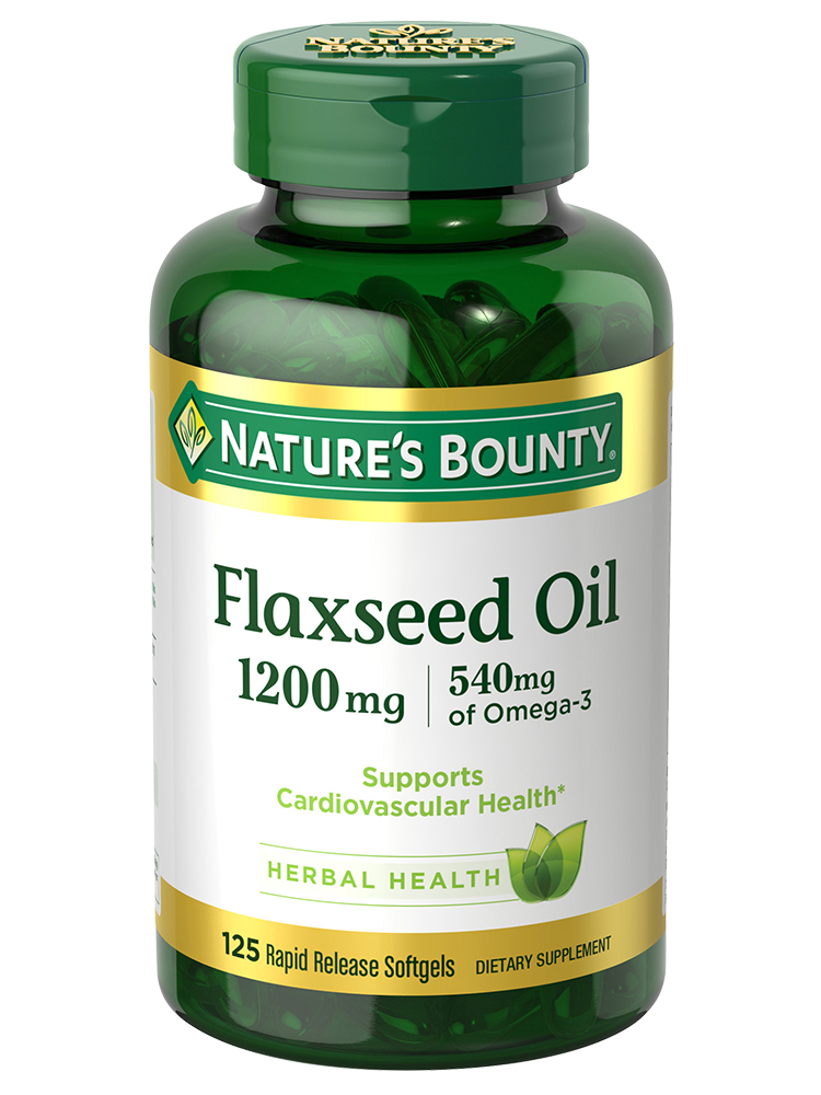 Nature's Bounty Flaxseed Oil, 1,200 mg, 125 Softgels