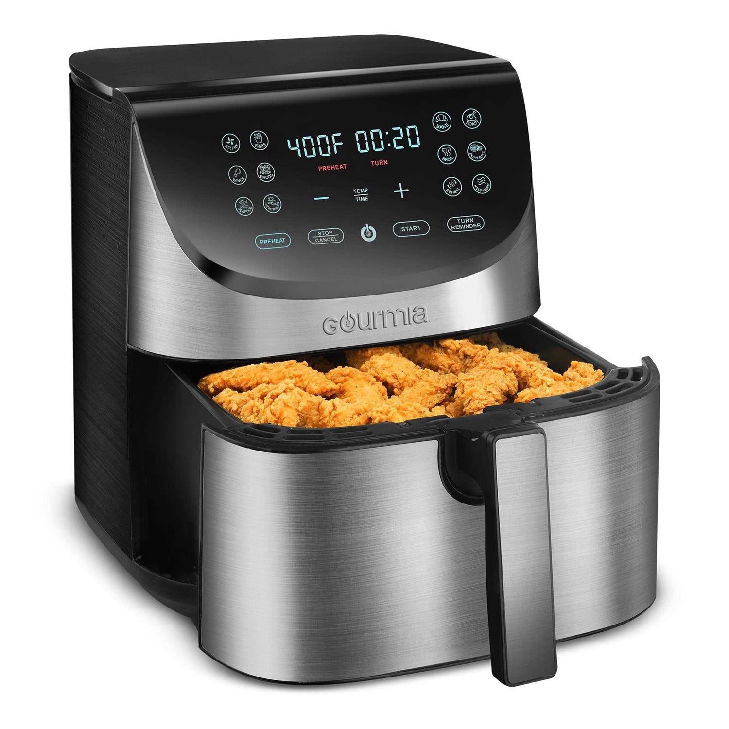 Gourmia 8 Qt. Stainless Steel Digital Air Fryer