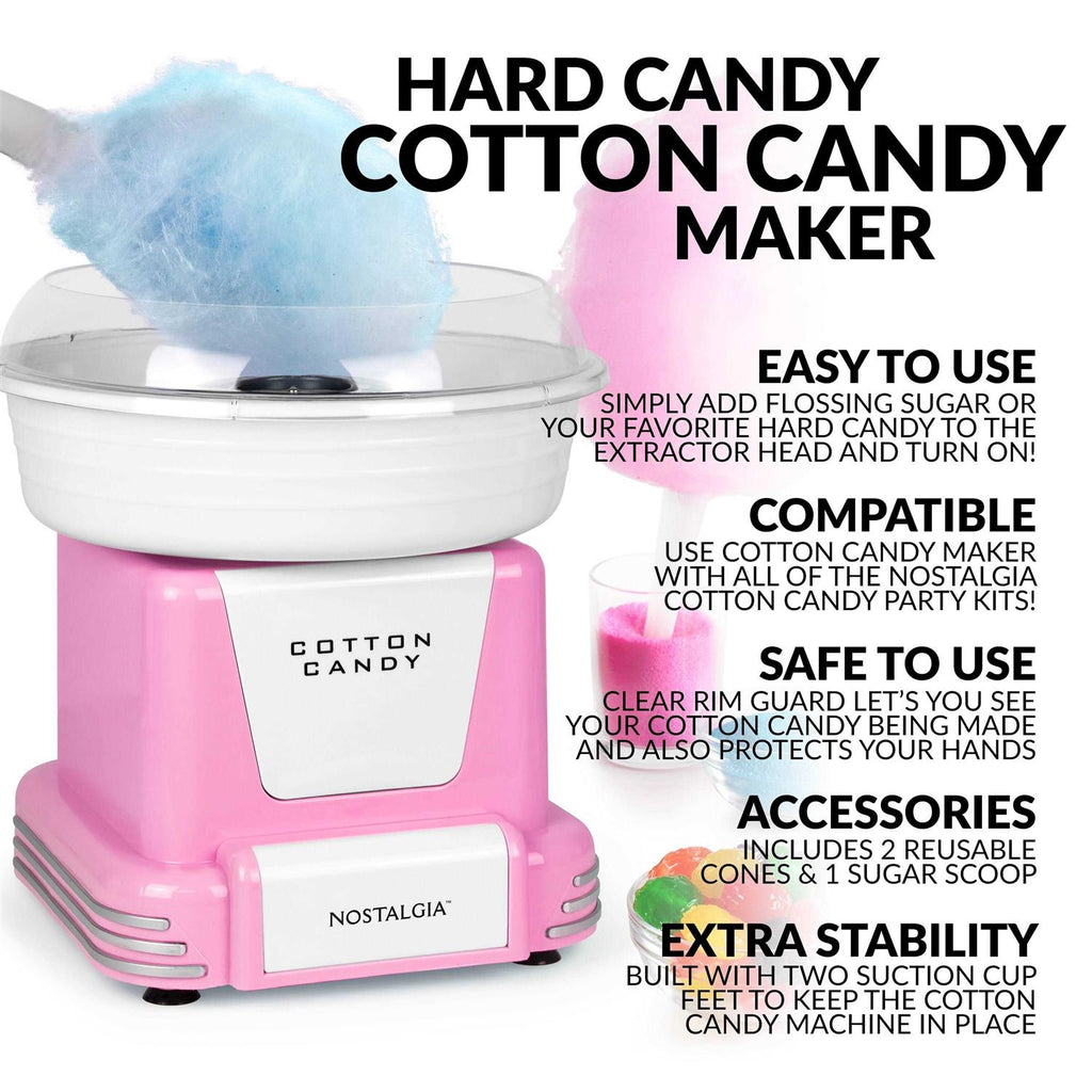 Nostalgia Retro Hard & Sugar-Free Candy Cotton Candy Maker