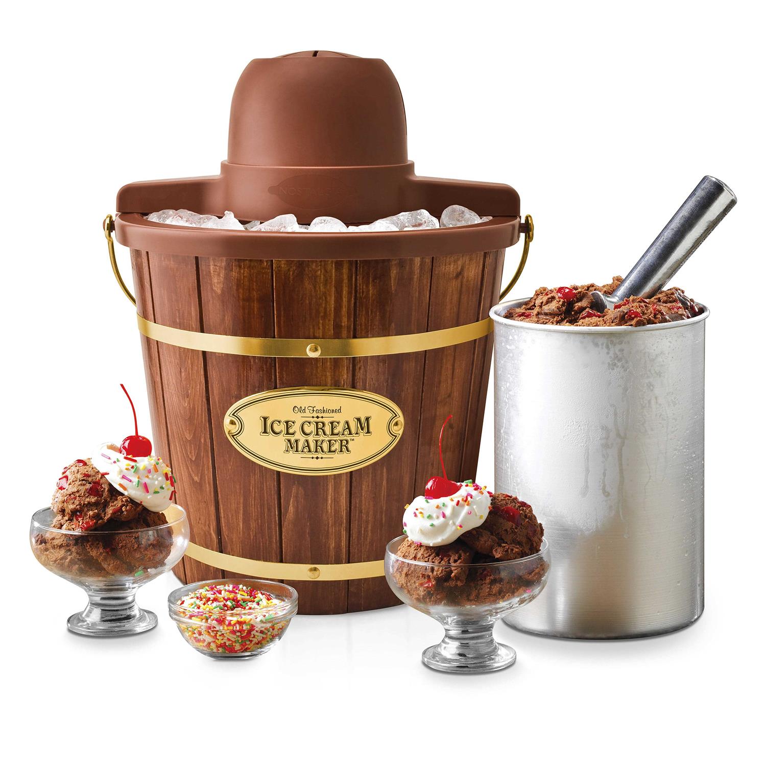 Nostalgia Electrics Vintage Collection 4-Quart Electric Ice Cream Maker