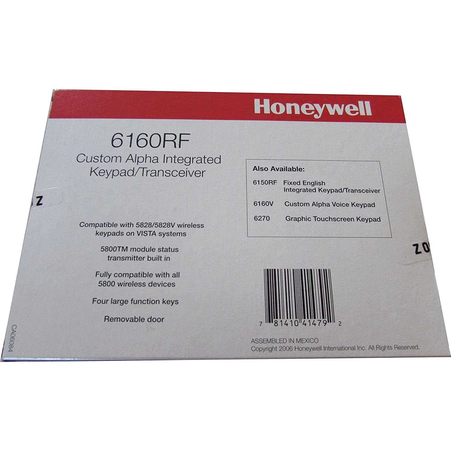 Honeywell 6160RF Keypad
