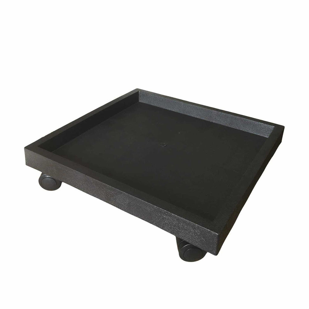 WanderingDonkey Square Heavy Duty Plant Caddy with Wheels,Rolling Stand Pot Trolley,Wheeled Planter Saucer Tray,Potted Flower Mover Dolly