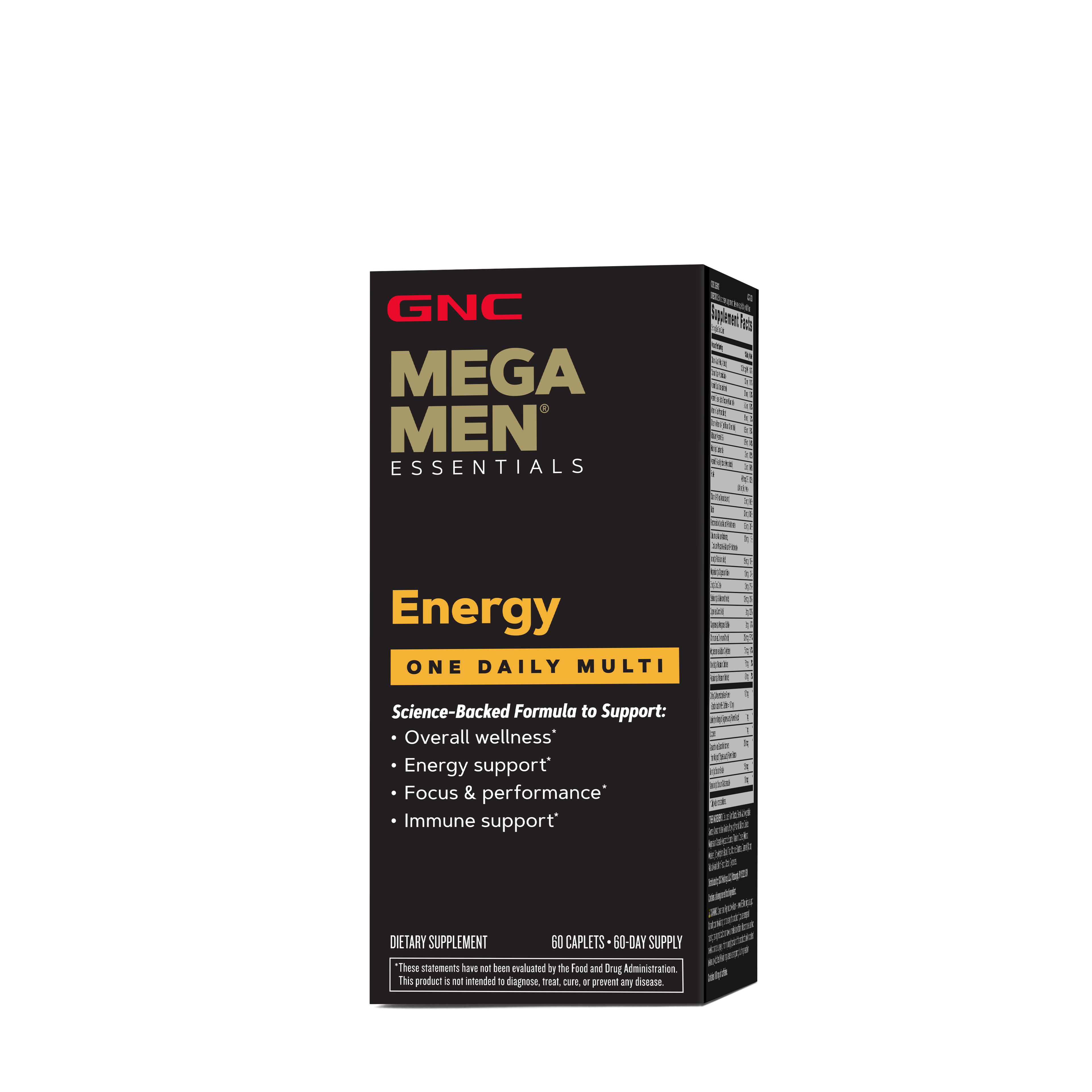 GNC Mega Men® Energy One Daily Multi - 60 Caplets (60 Servings)