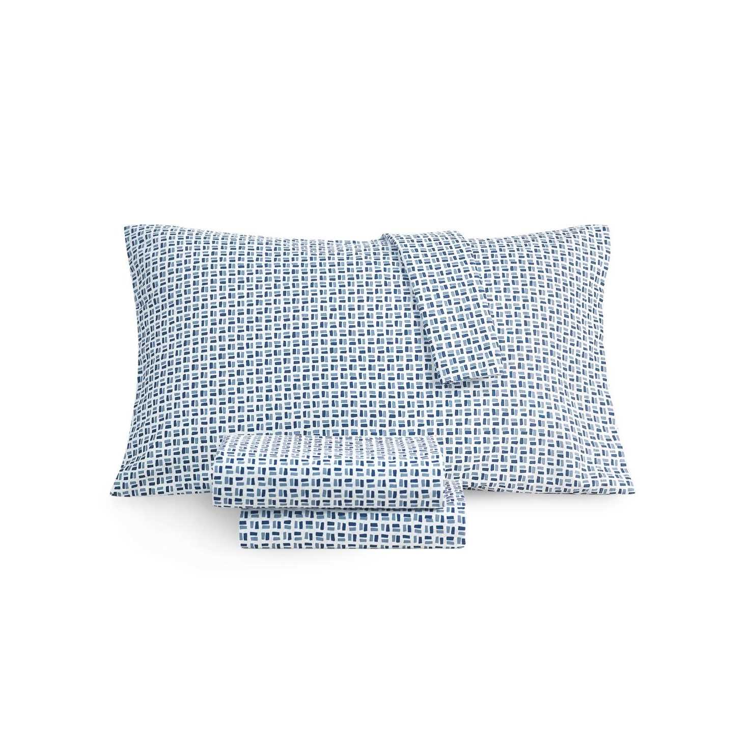Sanders Printed Microfiber 4-Pc Sheet Set