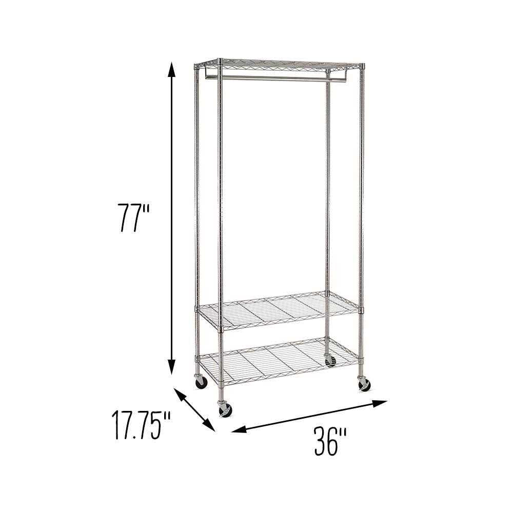 Honey Can Do 3 Shelf Deluxe Garment Rack