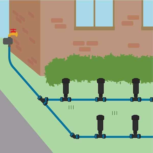 Orbit 2-Zone in-Ground 1/2 in. Sprinkler System with Hose Faucet Timer