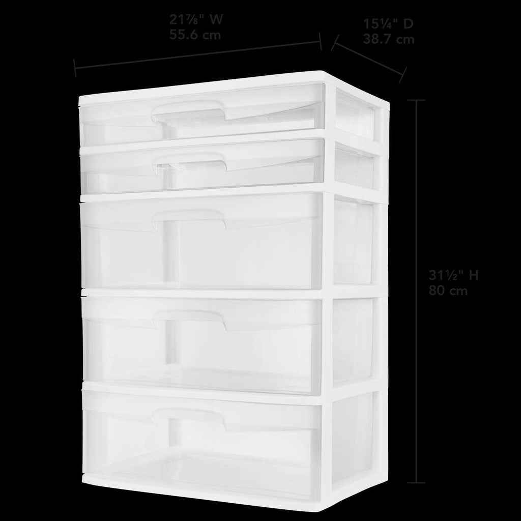 Sterilite 5 Drawer Tower Plastic