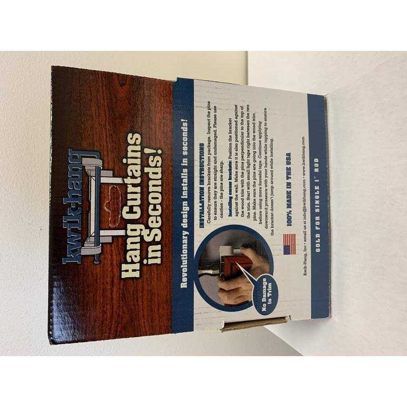 Kwik-Hang Enamel No Drill Curtain Rod Bracket