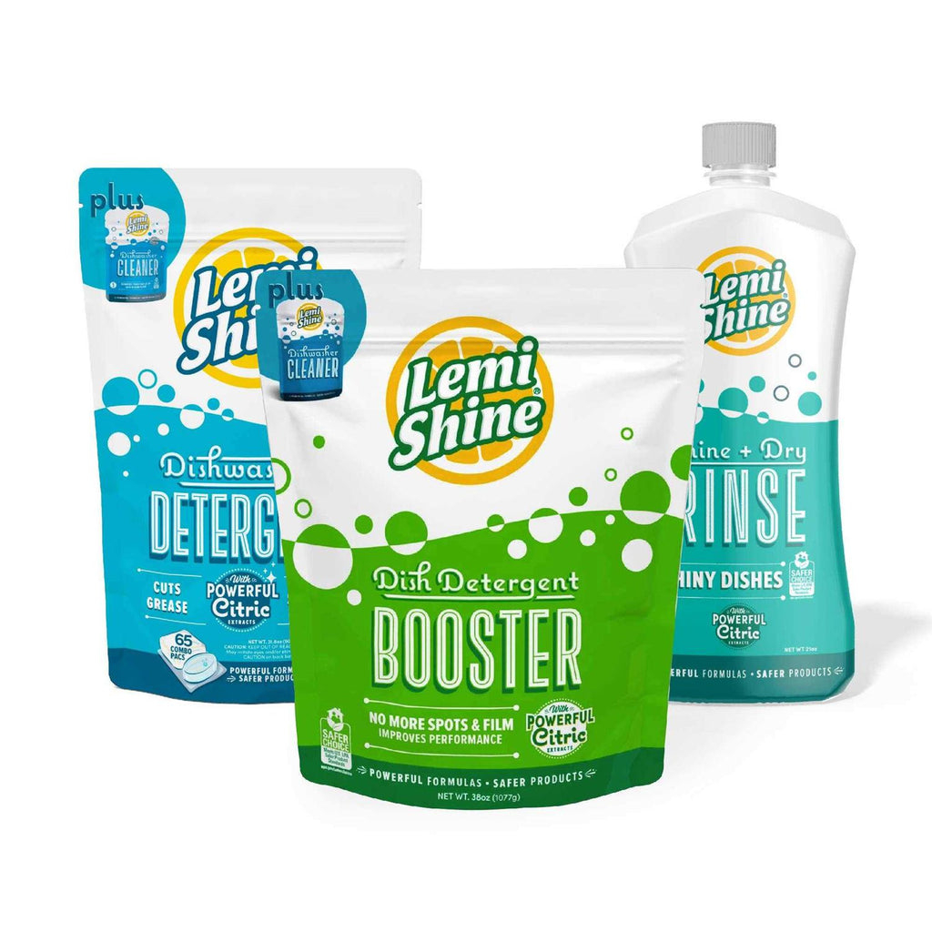 Lemi Shine Dish Detergent Booster Hard Water Stain Remover