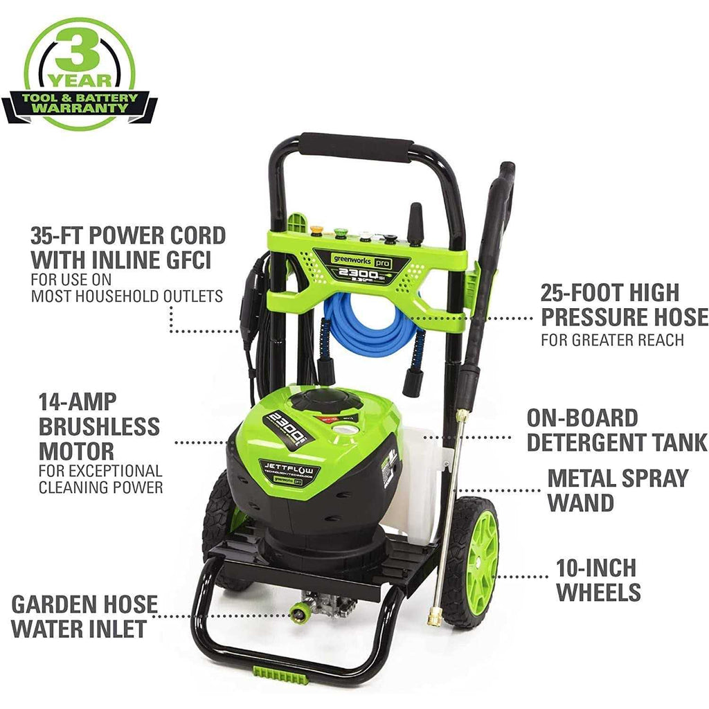 Greenworks PRO 2300 PSI TruBrushless Electric Pressure Washer