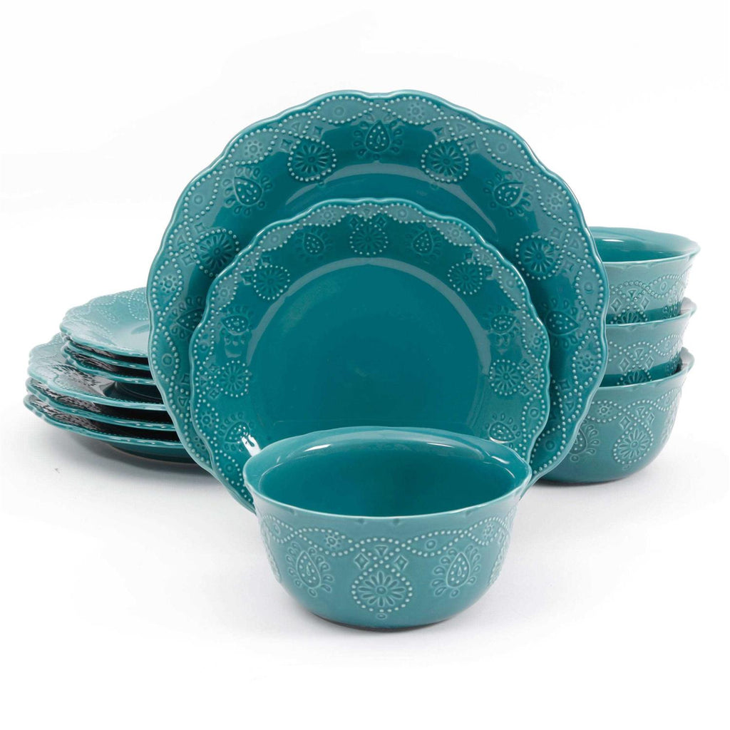 The Pioneer Woman Cowgirl Lace 12-Piece Dinnerware Set