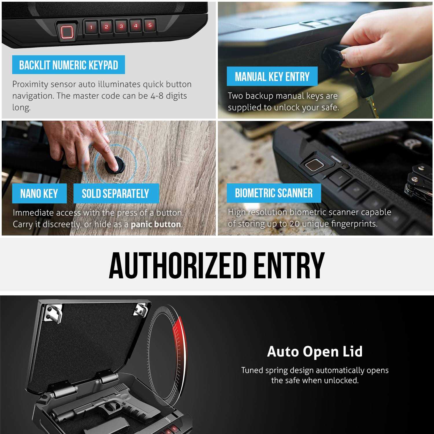 Vaultek VS20i Compact Biometric Bluetooth Smart Safe