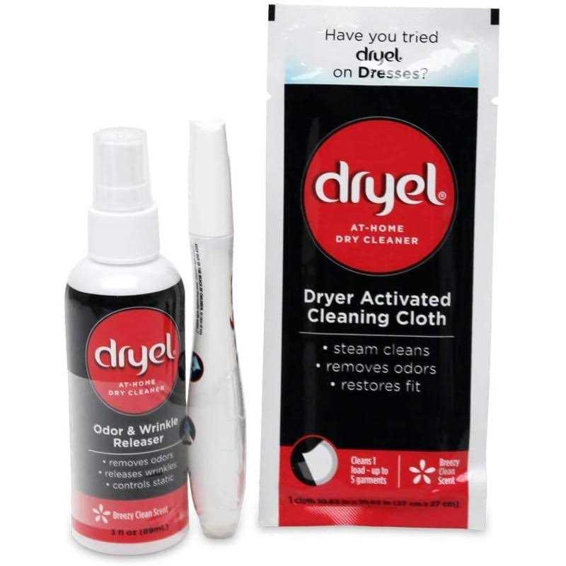 Dryel At-Home Dry Cleaner Refill Kit, Includes Dry Cleaning Cloths and To-Go Stain Removal Pen