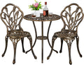 Patio Bistro Sets 3 Piece Cast Aluminum Bistro Table