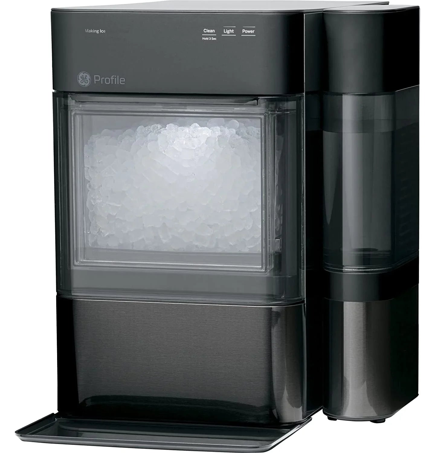 GE Profile Opal 2.0 | Countertop Nugget Ice Maker | Ice Machine with WiFi Connectivity | Smart Home Kitchen Essentials | Black Stainless