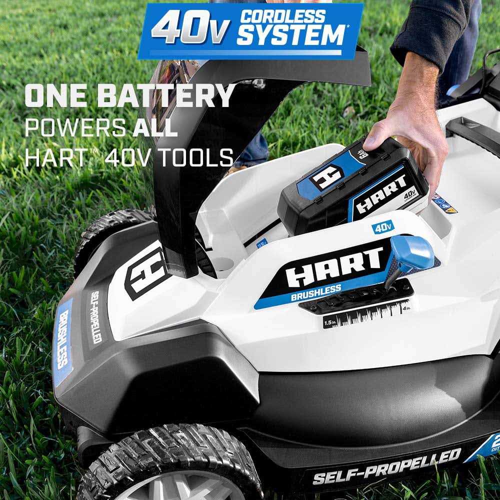 HART 40-Volt Cordless 20-inch Brushless Self Propelled Mower Kit