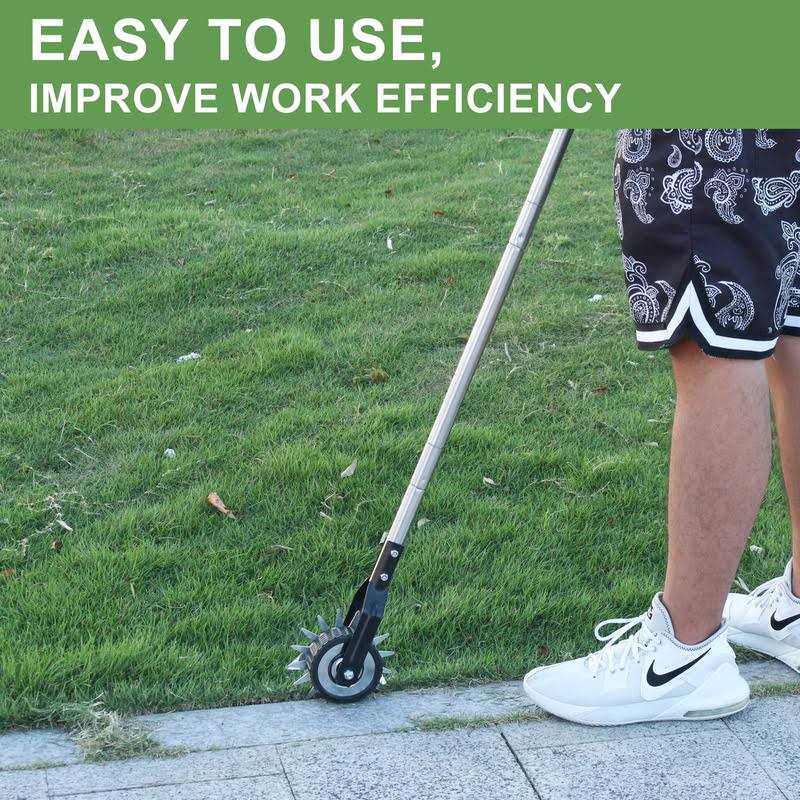 BARAYSTUS Wheel Rotary Edger Rotary Shear Sidewalk Manual Lawn Edger