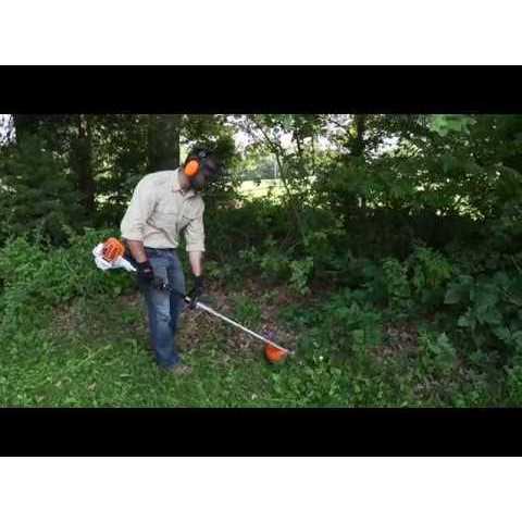 STIHL FS-KM Brushcutter with 4 Tooth Grass Blade Kombi Attachment