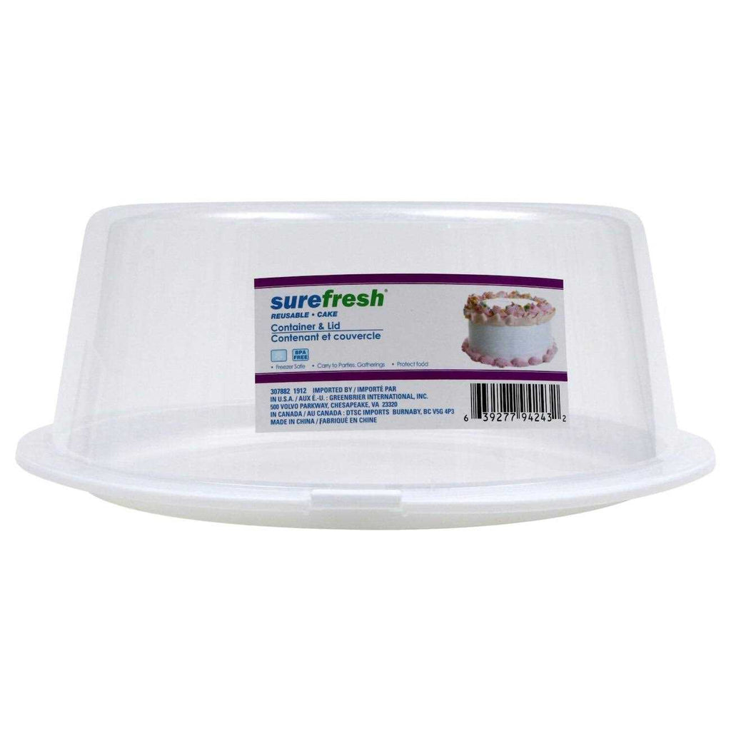Sure Fresh Reusable Plastic Cake Container with Lid