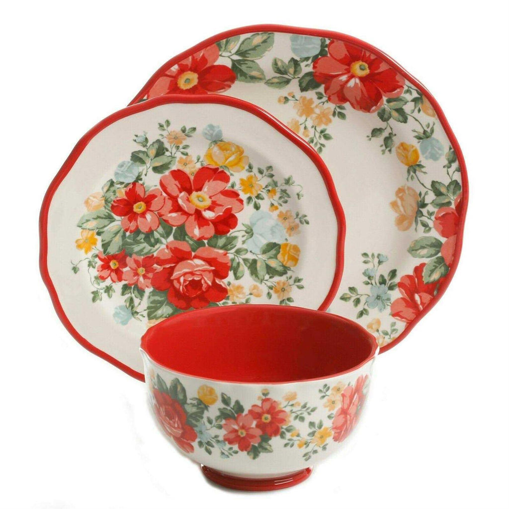 The Pioneer Woman 12-Piece Heritage Floral Dinnerware Set