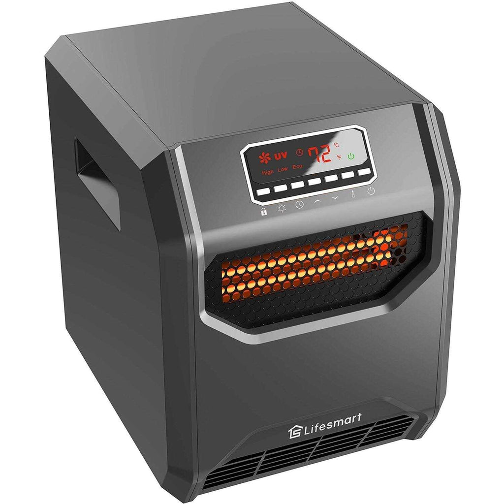 Lifesmart 6-Element Infrared Heater with Front Intake Vent and UV Light