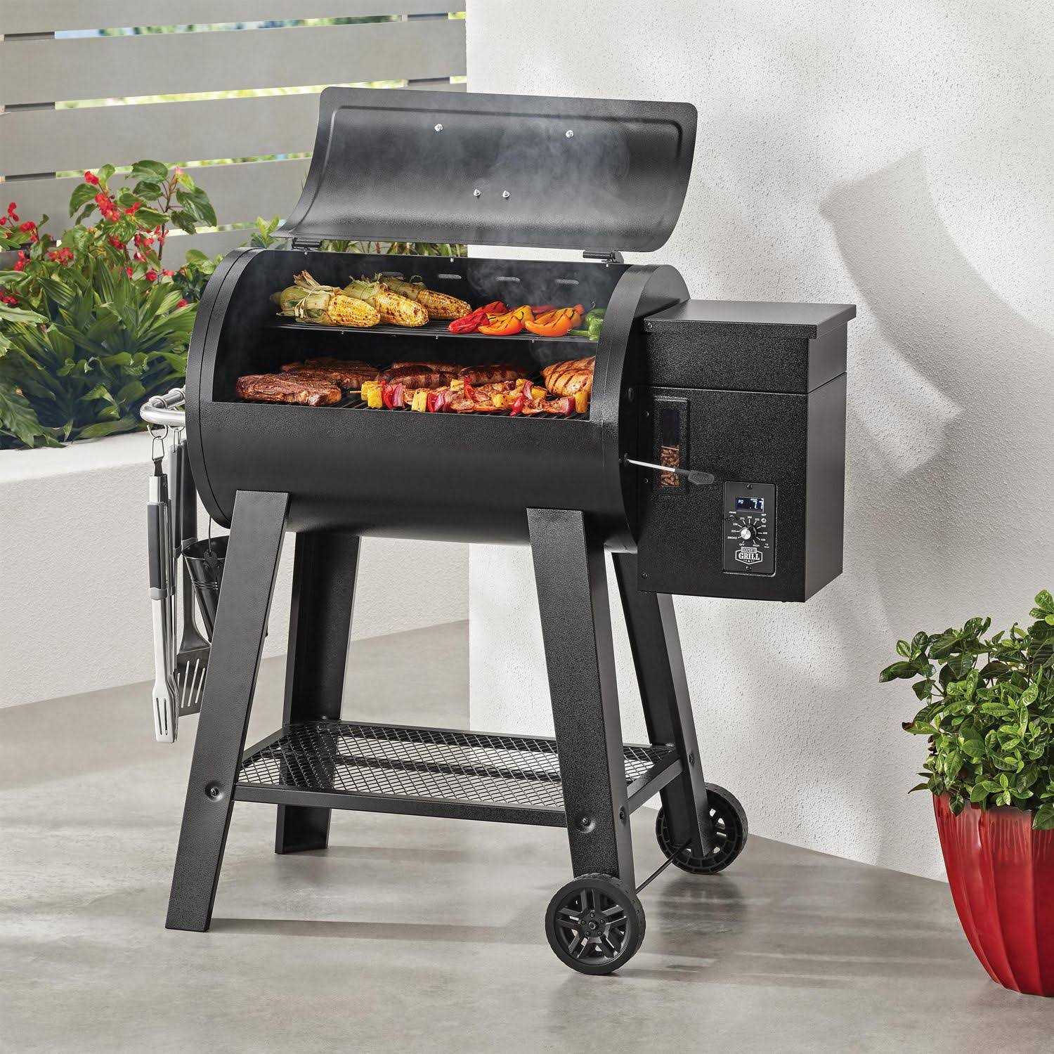 Expert Grill Grill 28 Pellet Grill in Black with 22lb Capacity Hopper