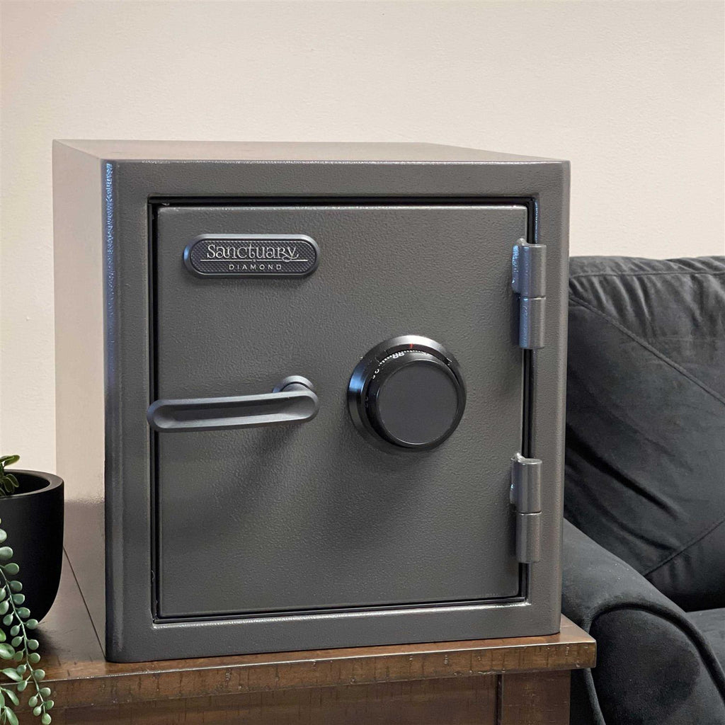Sanctuary Diamond Fireproof/Waterproof Home & Office Safe with Combination Lock