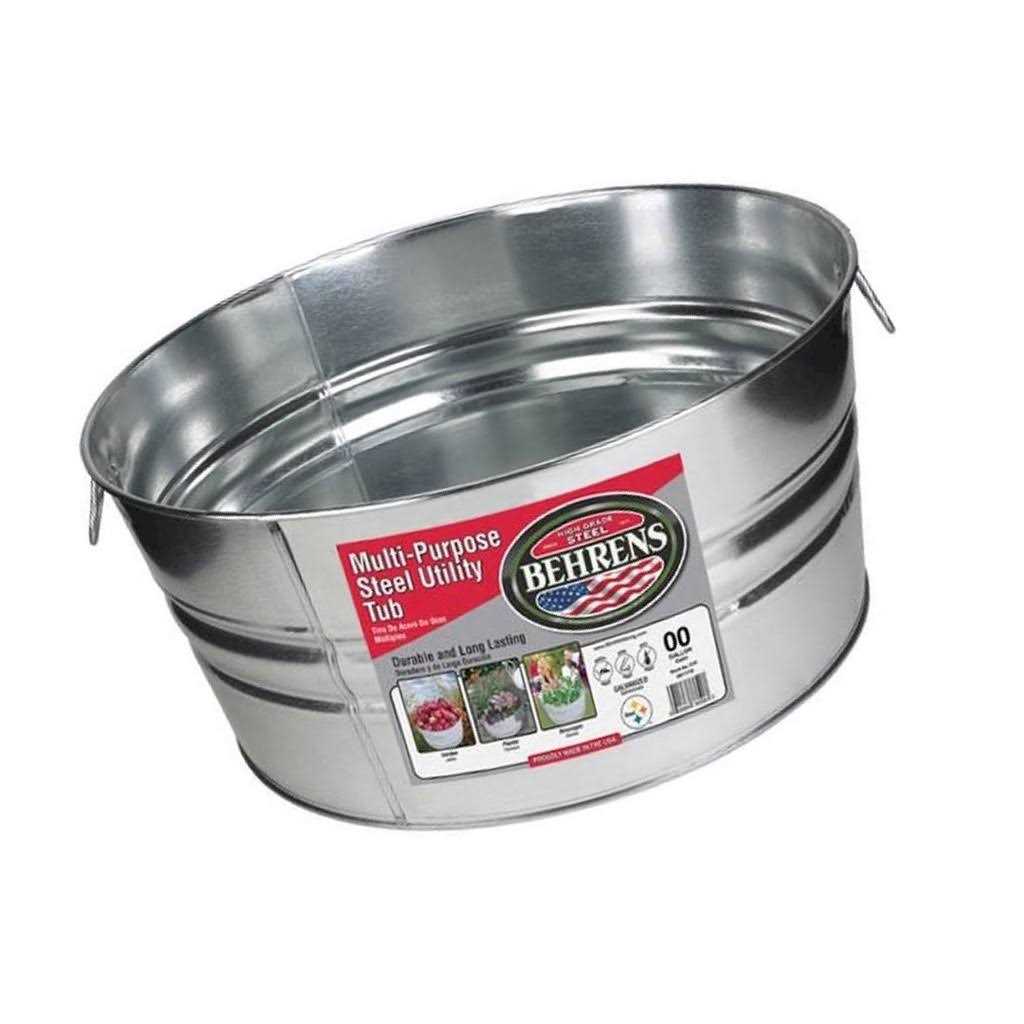 Behrens 17 gal Round Galvanized Steel Tub