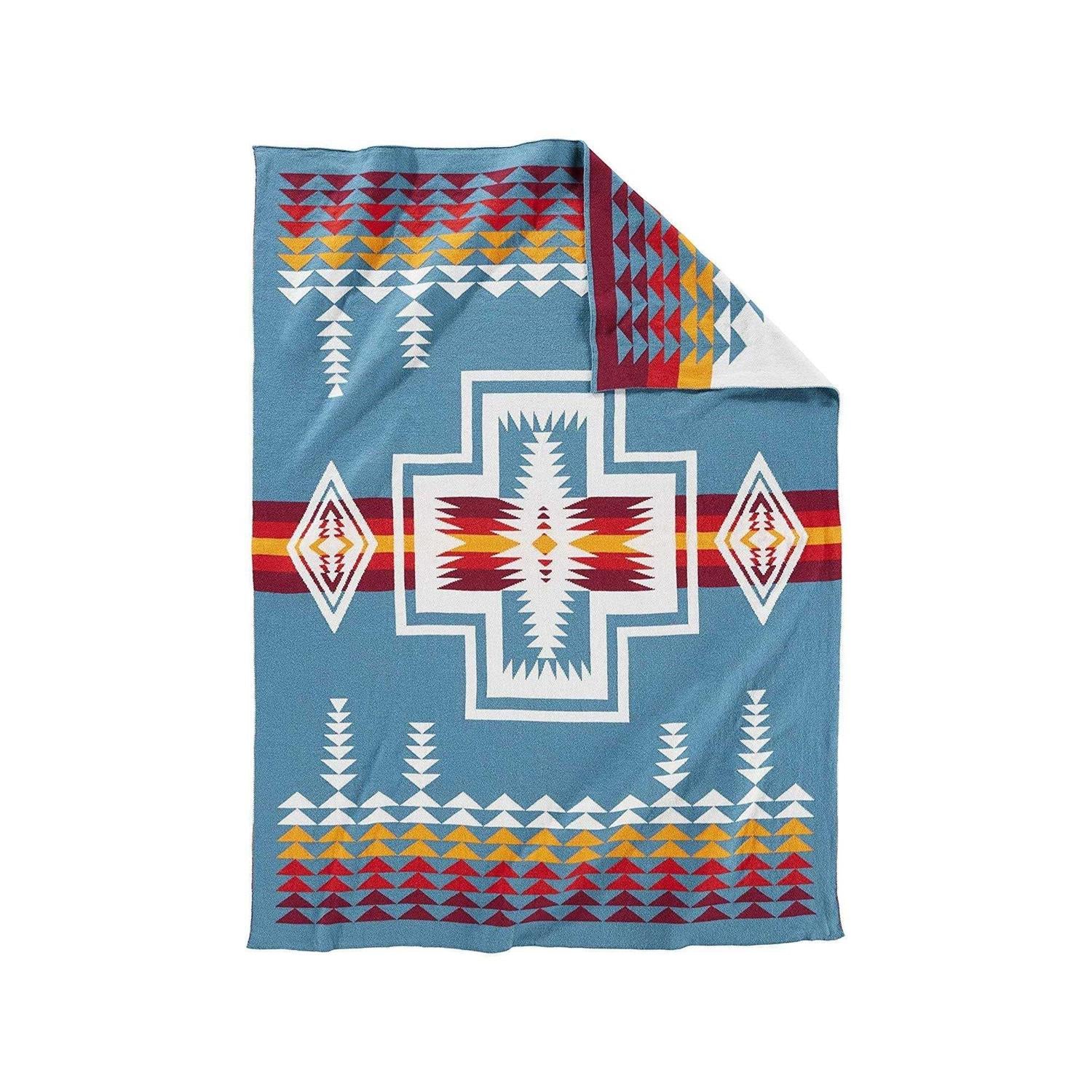Pendleton Knit Baby Blanket with Beanie