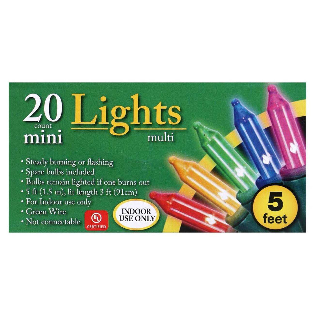 Dollar Tree Stores 20-Count Mini Indoor Multiolored Christmas Lights Strands