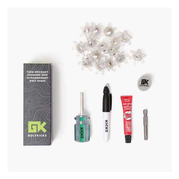 Golfkicks Golf Traction Kit for Sneakers with DIY Golf Spikes