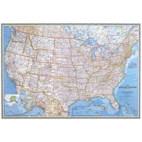 National Geographic United States Classic Wall Map