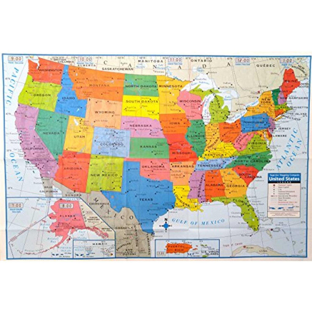 Kappa Superior Mapping Company United States Poster Size Wall Map 40 X 28 With Cities