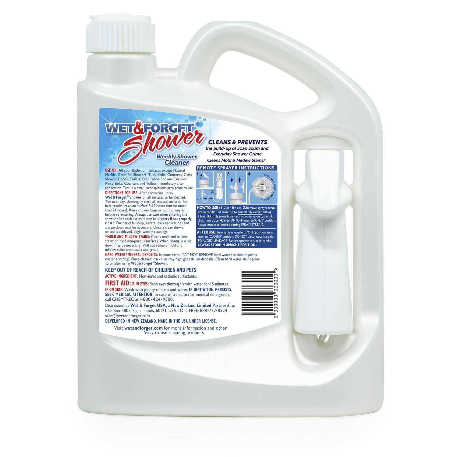 Wet and Forget 801064 Shower Cleaner,64 oz,Vanilla,Clear