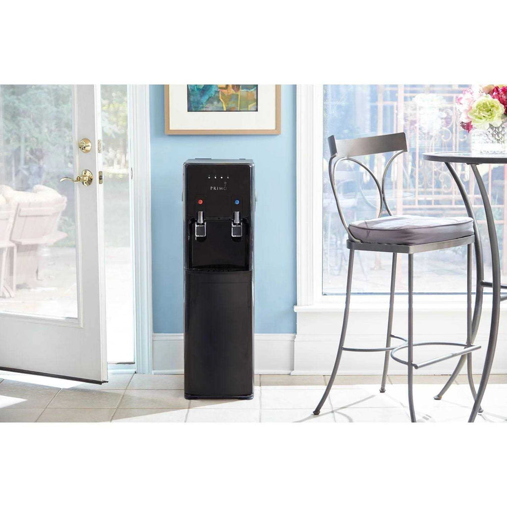 Primo Pro-Plus Bottom-Load Hot and Cold Water Dispenser with Self-Sanitization, Black/Stainless Steel