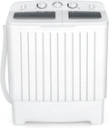 Portable Washing Machine, Twin Tub 20 Lbs Capacity, Washer(12 Lbs) and Spinner(8 Lbs), Durable Design, Timer Control, Compact Laundry Washer for RV, Apartments and Dorms, Grey+White