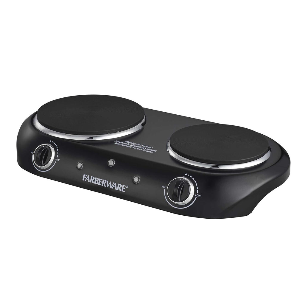 Farberware Royalty 1800 W Double Burner Black Electric Cooktop