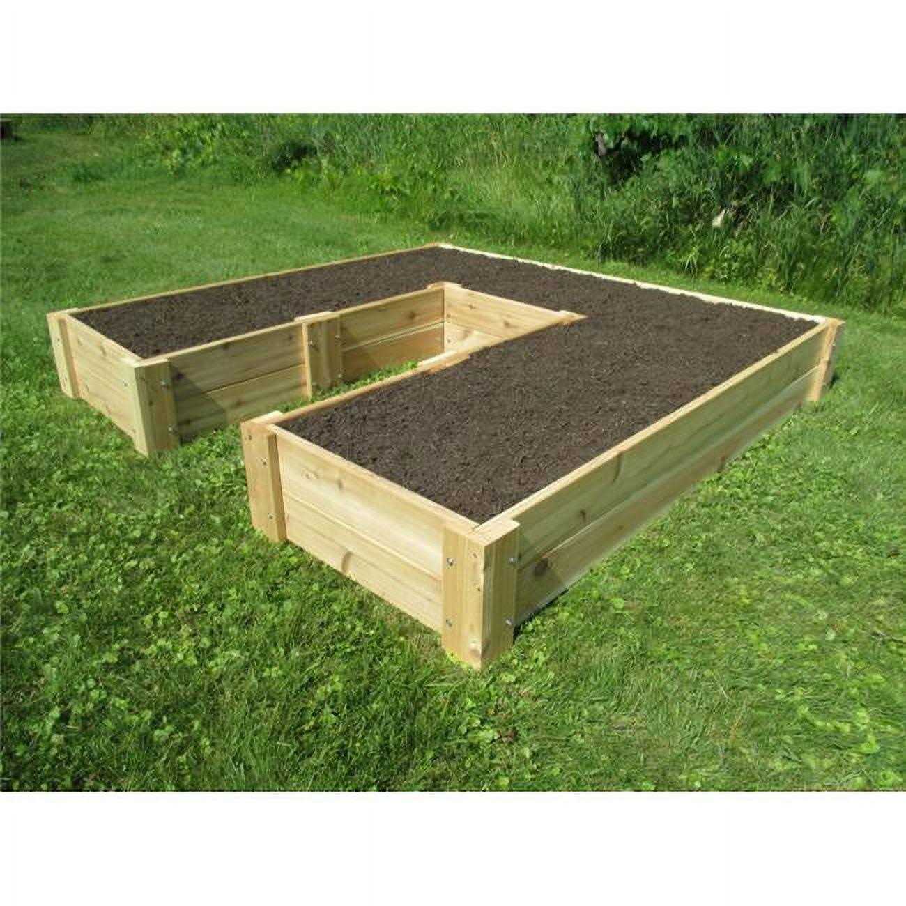 GrillTown 74 x 74 in. U-Shaped Cedar Raised Bed by Infinite Cedar GR2653268