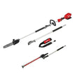 Milwaukee M18 FUEL 10 in. 18V Lithium-Ion Brushless Electric Cordless Pole Saw with M18 QUIK-LOK Hedge Trimmer Attachment