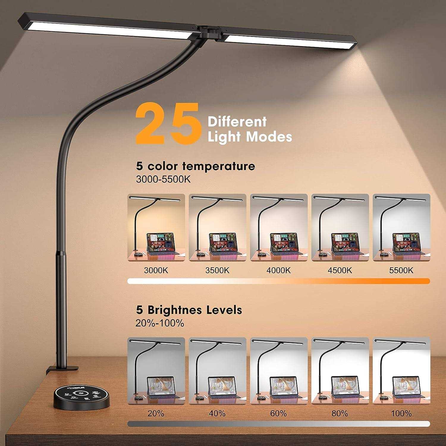 Pzloz Led Desk Lamp for Office Home