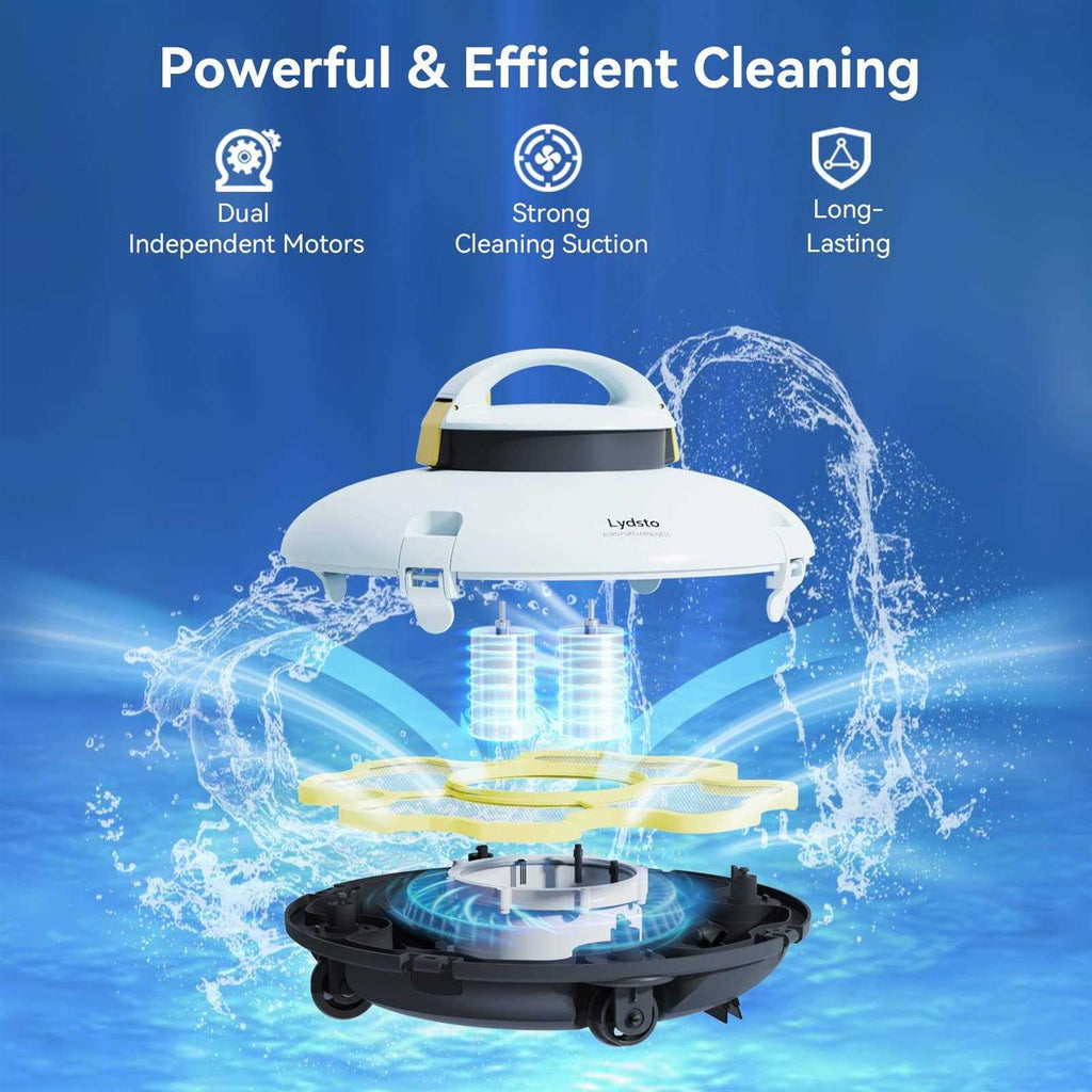 Lydsto Cordless Robotic Pool Cleaner Pool Vacuum for Above Ground Pools
