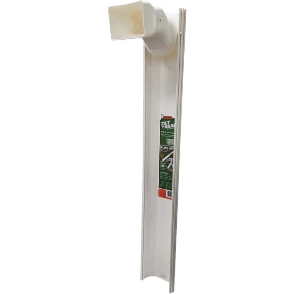 Frost King 6 Ft. White Tilt ‘N Drain Adjustable Downspout Extender