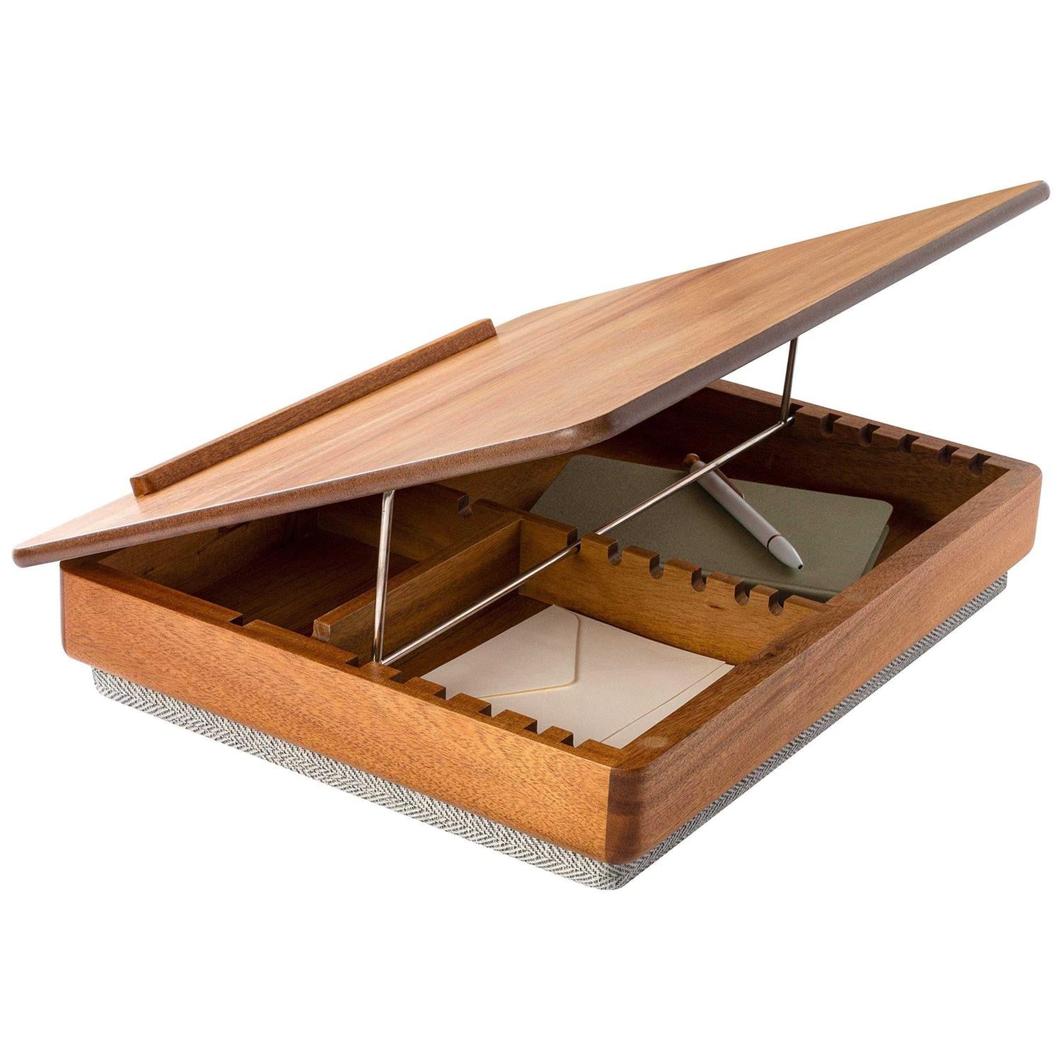 Rossie Home Acacia Wood Easel Lap Desk with Storage