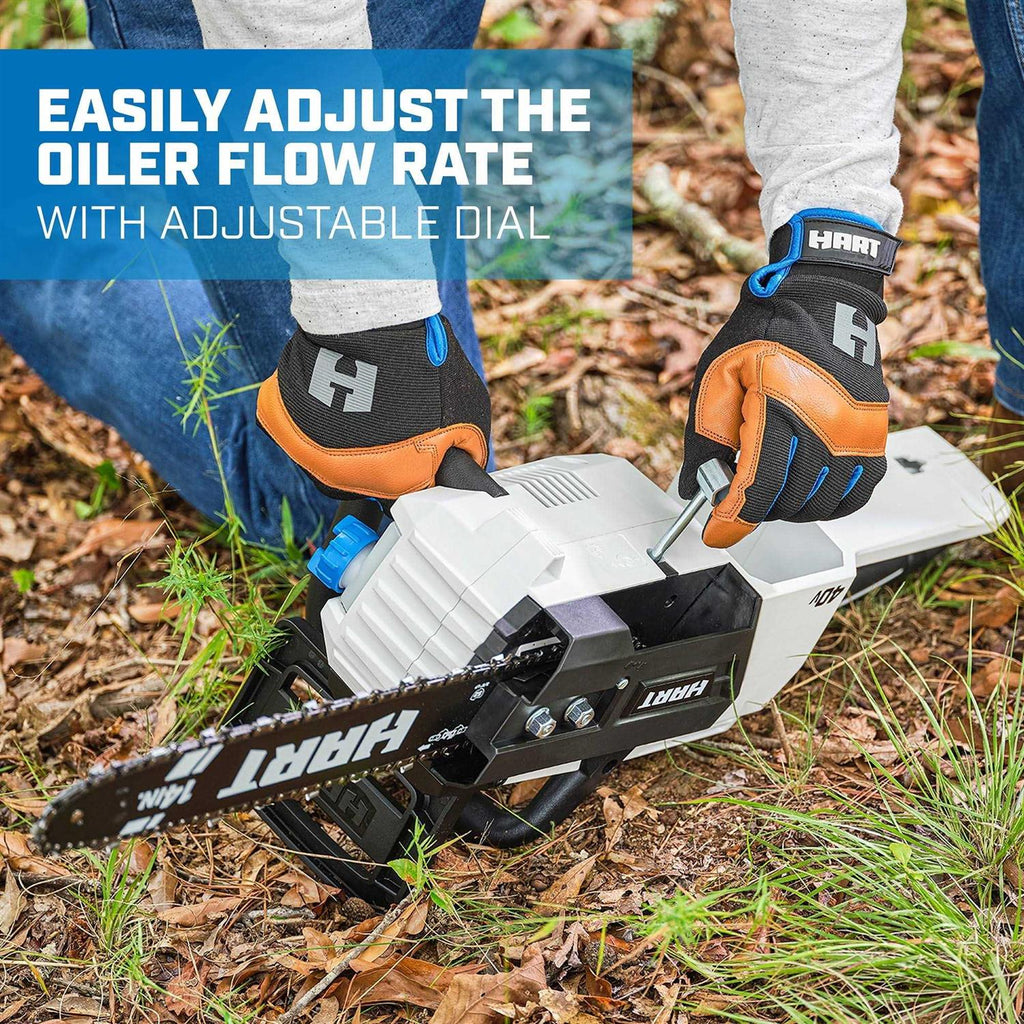 HART 40-Volt Cordless Brushless 14-inch Chainsaw Kit 4.0Ah Lithium-Ion Battery