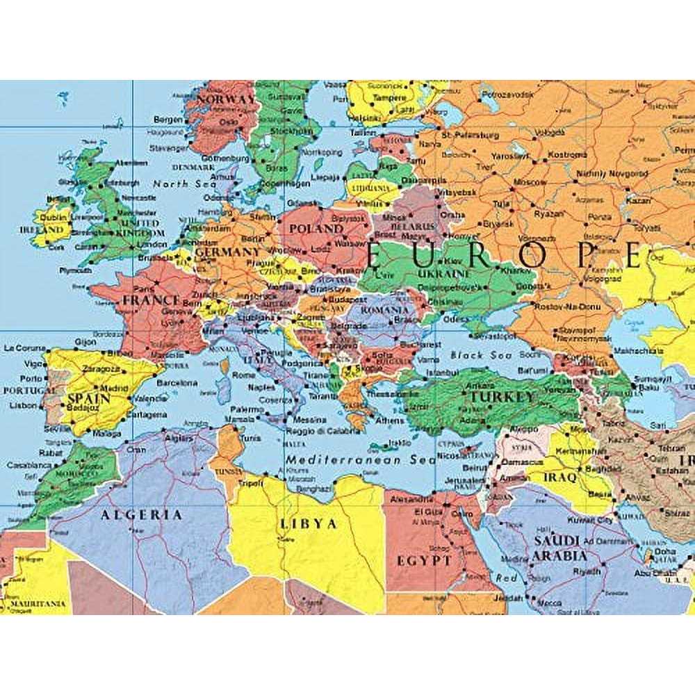 Swiftmaps 24h x 36w World Premier Wall Map Poster Mural